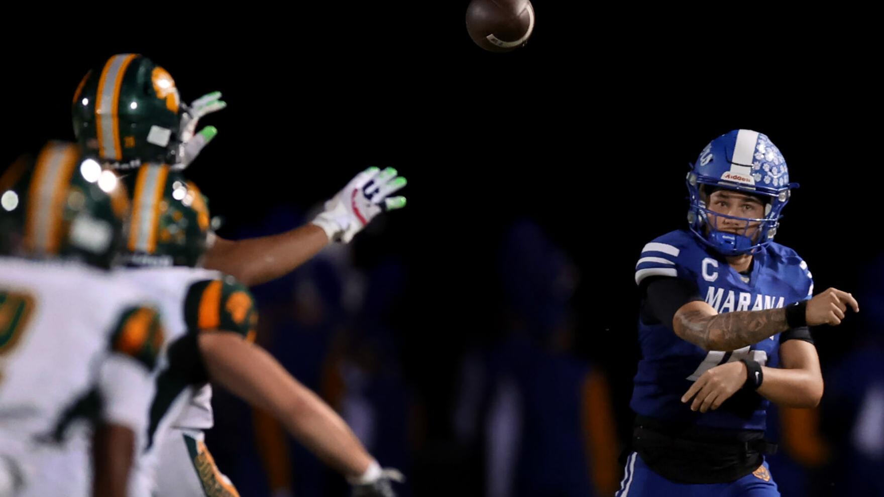 HS Football Player Spotlight: Record-setting Marana QB Colten Meyer becomes Mr. 8,000